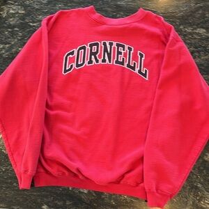 Vintage 1990s CORNELL Big Red Pullover Varsity Sweatshirt USA Made Size Large